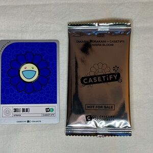 Casetify X Takashi Murakami Collectible Card Smile BLUE Flower